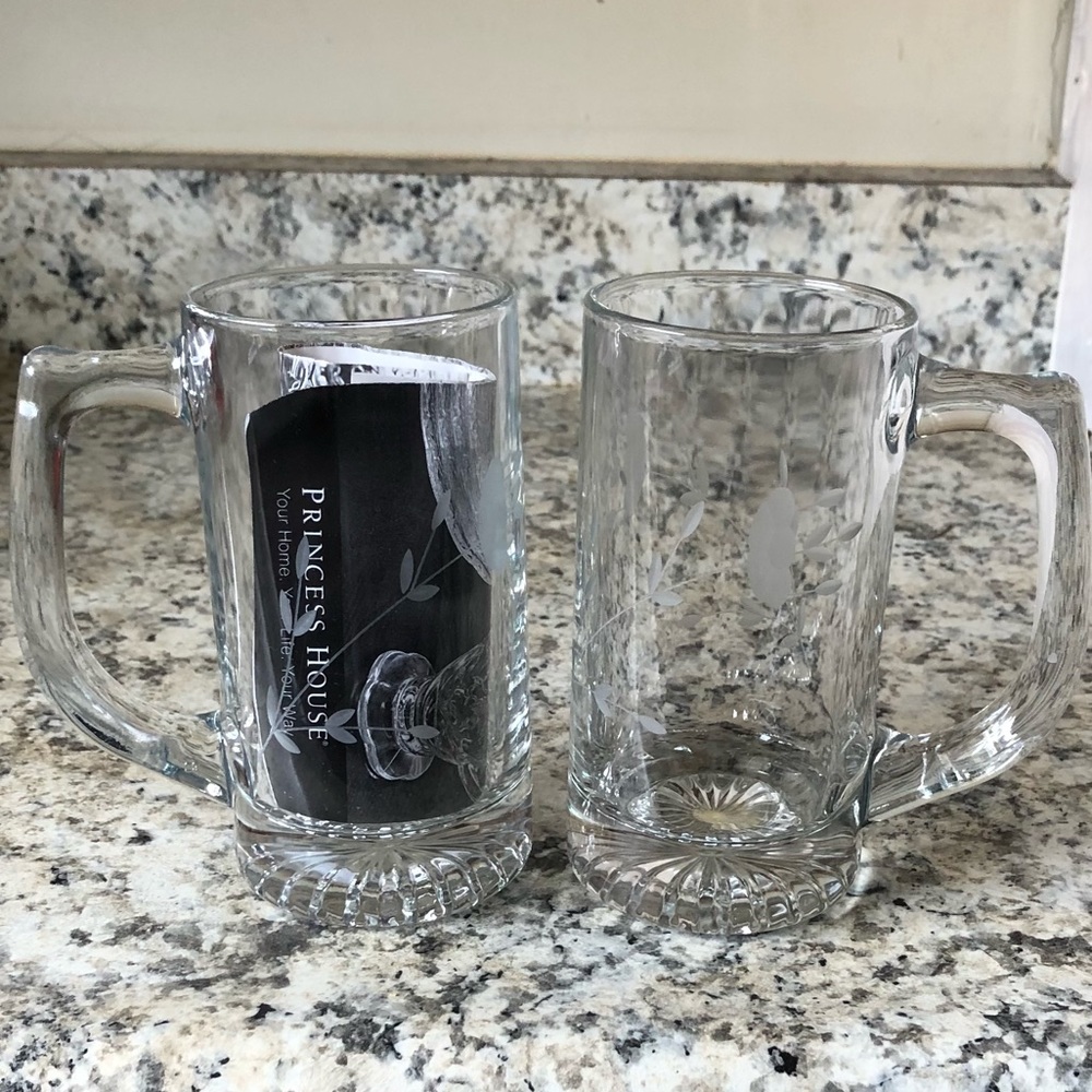 NEW! Princess House Crystal Glass Mugs